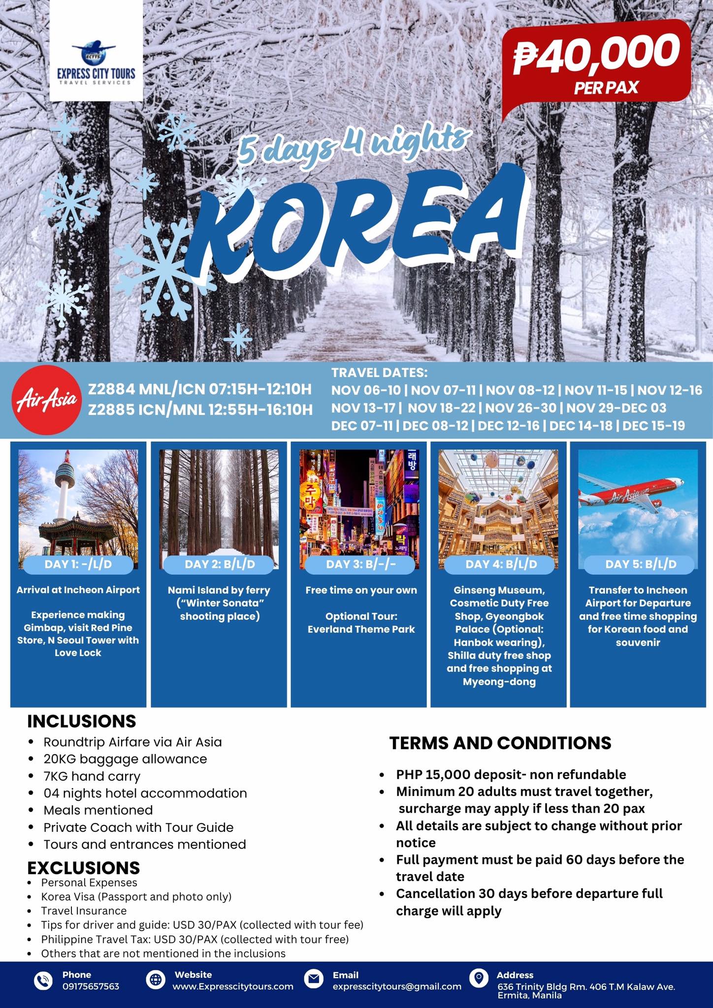Korea winter – 5D4N
